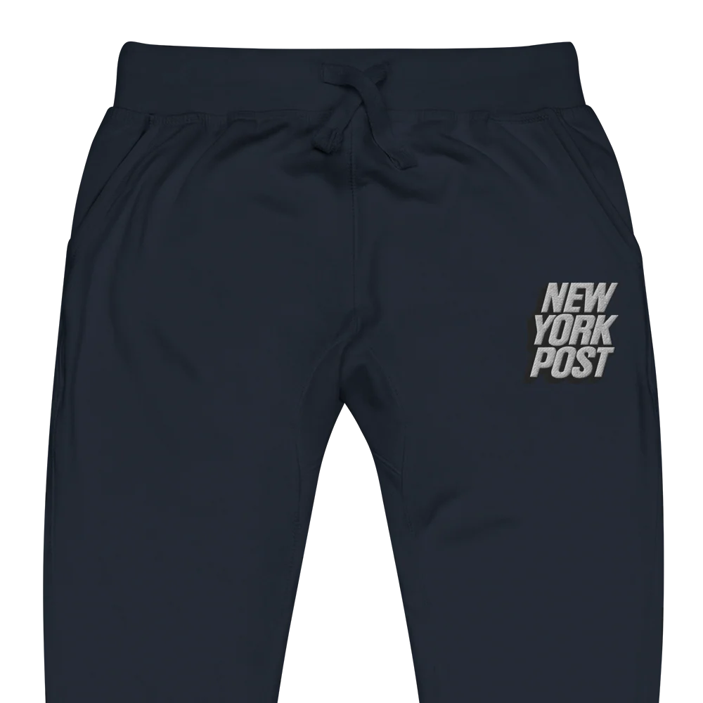 New York Post Embroidered Unisex fleece sweatpants - Image 4