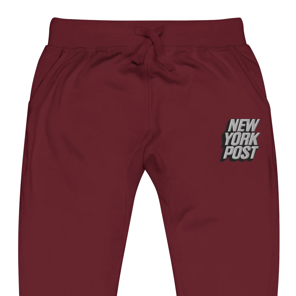 New York Post Embroidered Unisex fleece sweatpants - Image 7
